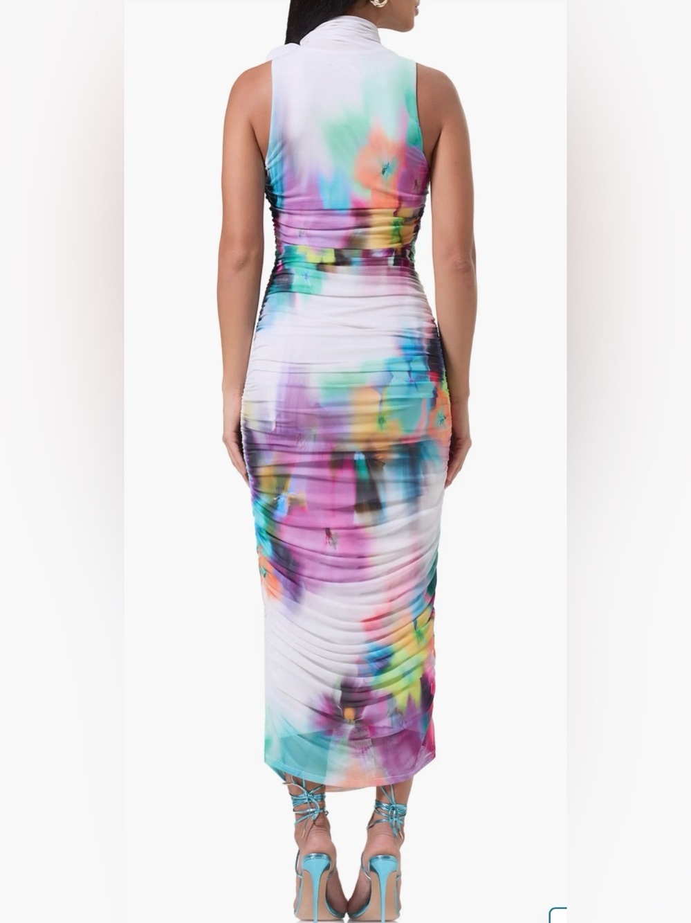 AFRM Multicolor Tie-Dye Maxi Skirt — Pink, Purple, Blue, Green, Yellow - Picture 2 of 9
